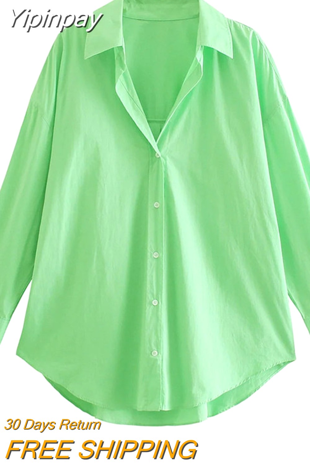 Yipinpay Top Woman Yellow Button Up Shirt Women Long Sleeve Spring 2023 Office Blouse Female Asymmetric Hem Chic Pink Shirt