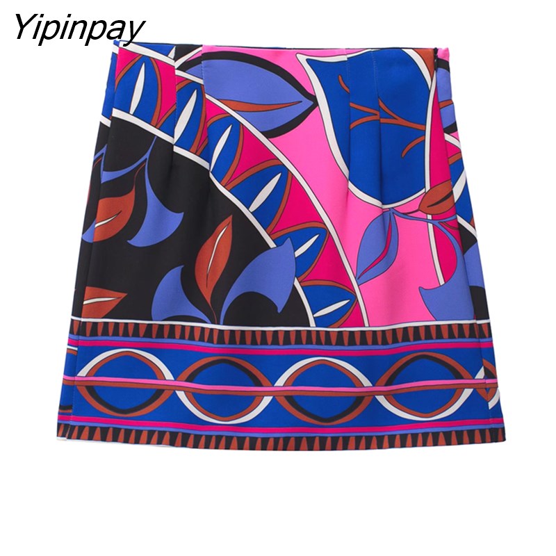 Yipinpay 2023 Print Shirt Women Vintage Long Sleeve Top Female Fashion Streetwear Collared Shirt Woman Summer Elegant Blouses