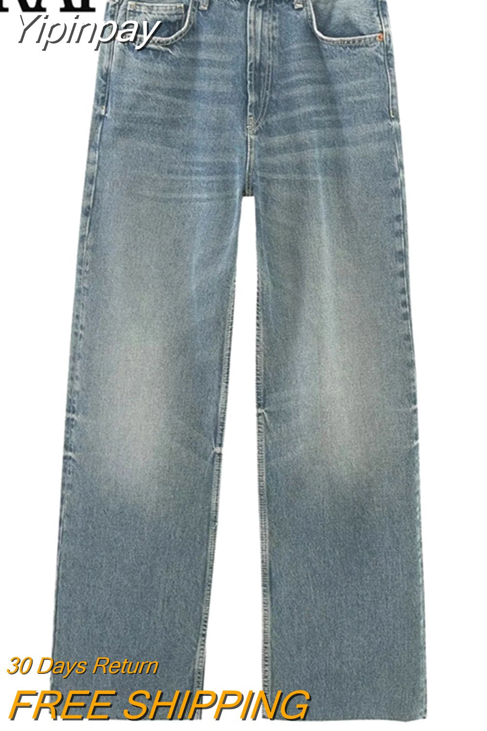 Yipinpay 2023 Blue Denim Pants Women High Waist Jeans For Women Wide Leg Jeans Y2k Fashion Streetwear Casual Baggy Pants Woman