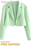 Yipinpay 2023 Fashion Blazers for Women Elegant Stylish Casual Short Women's Blazers Summer Chic Loose Long Sleeve Blazer Suit