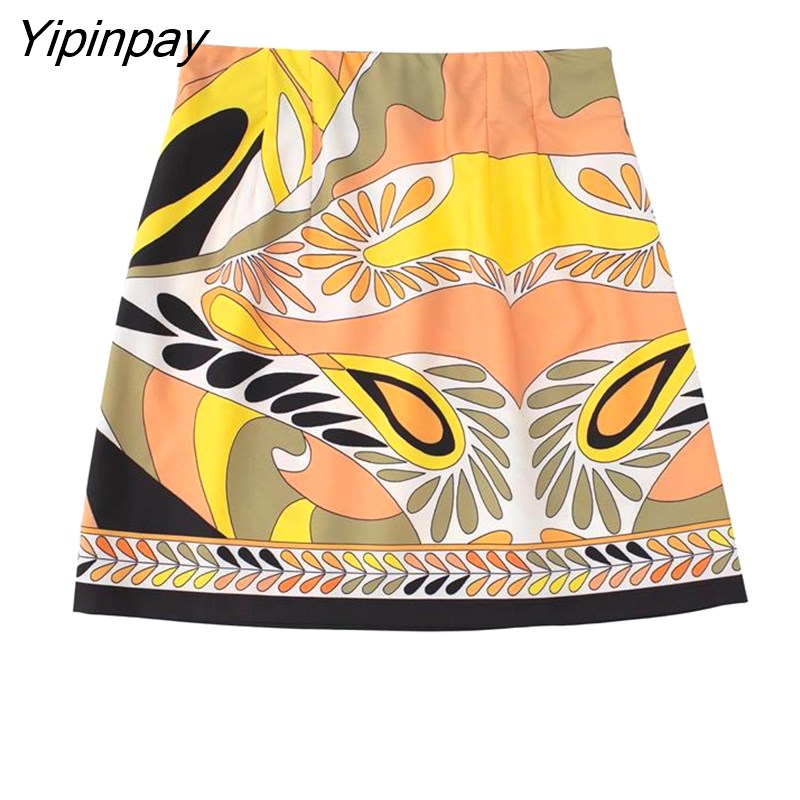 Yipinpay 2023 Print Shirt Women Vintage Long Sleeve Top Female Fashion Streetwear Collared Shirt Woman Summer Elegant Blouses