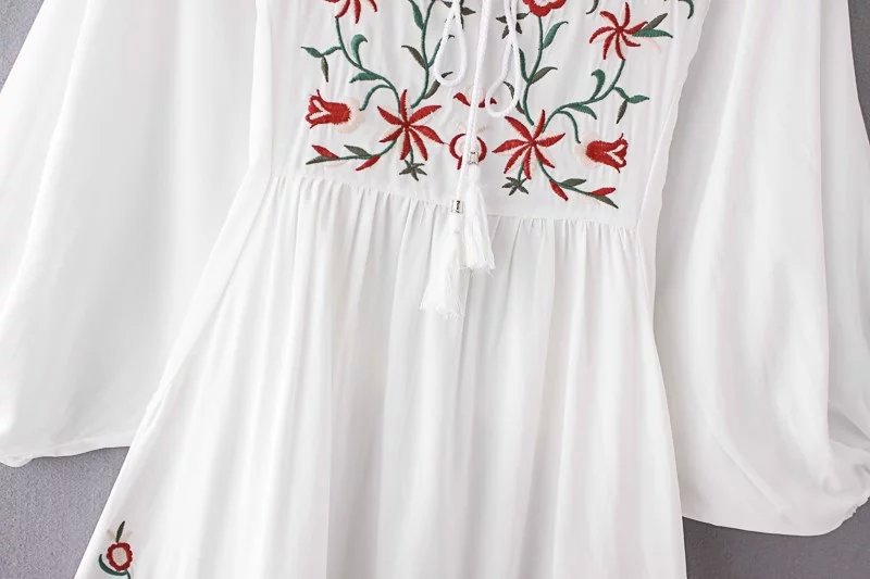 Yipinpay New Flower Embroidered Jacquard Medium-Sleeved Dress In Early Spring 2024