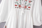 Yipinpay New Flower Embroidered Jacquard Medium-Sleeved Dress In Early Spring 2024