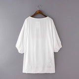 Yipinpay New Flower Embroidered Jacquard Medium-Sleeved Dress In Early Spring 2024