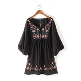 Yipinpay New Flower Embroidered Jacquard Medium-Sleeved Dress In Early Spring 2024