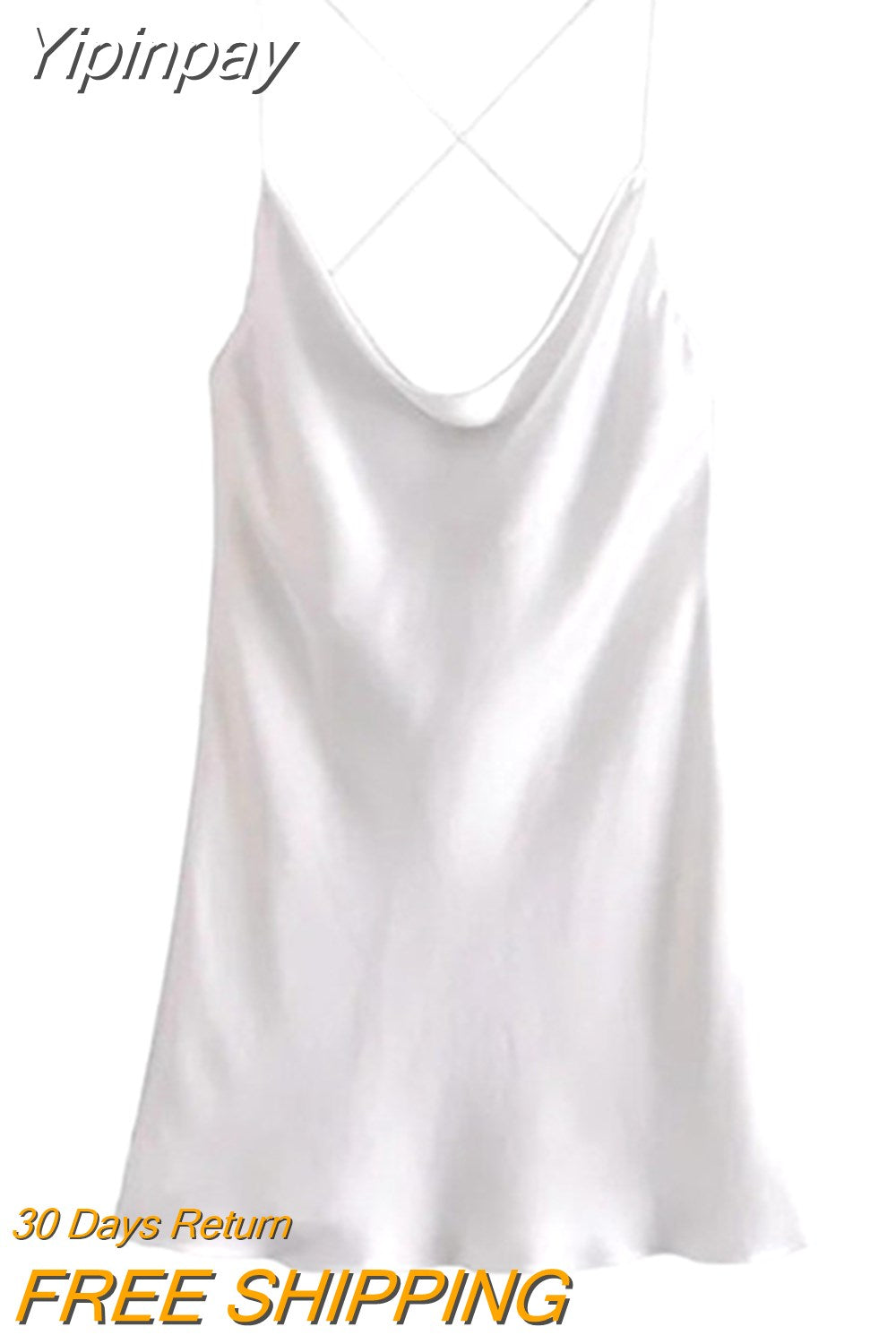 Yipinpay 2023 Green Slip Dress Woman Mini Satin Dress Women Backless Pink Summer Dresses Thin Straps White Black Night Dresses