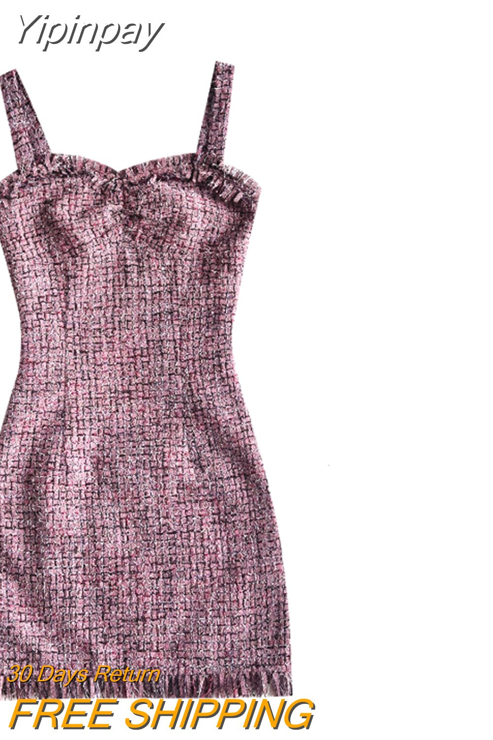 Yipinpay Fashion Suit Woman Elegant Clothing Strap Y2k Mini Dress + Black Slim Tops Basic 2 Piece Dress Set Female 2023 Spring