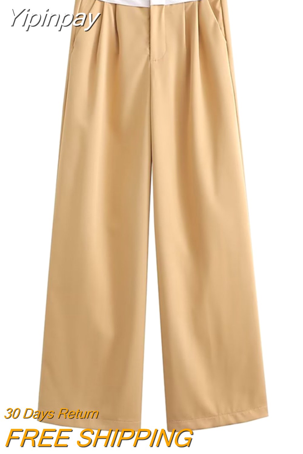 Yipinpay 2023 Fashion Y2k Women's Pants Summer Wide Leg Pants Female Casual Loose Low Waist Trousers Ladies Chic Folds Pant