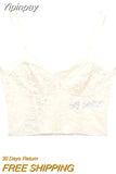 Yipinpay 2023 Lace Corset Top Female Black Crop Top Women Cut Out Sexy Tank Top Woman Orange Rosy Backless Summer Bustier Tops Y2k