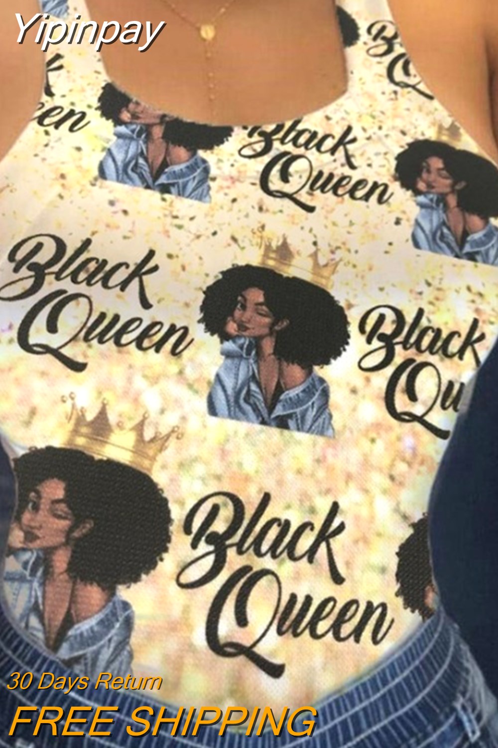 Yipinpay Women's Sexy Sling Print T-Shirt Small Vest Top Summer Casual Cool Sleeveless Top