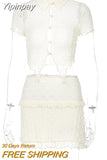 Yipinpay 2 Piece Set Skirt Y2K Women Outfits 2023 Spring Chic Button Turn-down Collar Tops And Mini Skirts Femme Hight Street Suit