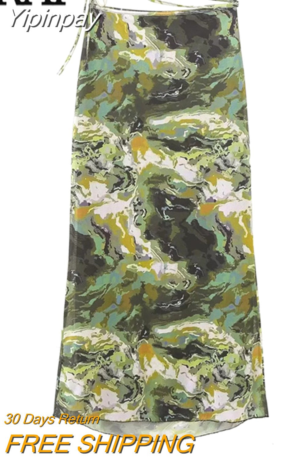 Yipinpay 2023 Blue Print Mesh Top Female Vintage Tulle Crop Top Women Ruched Chic Woman Blouse Long Sleeve Elegant Women's Blouses