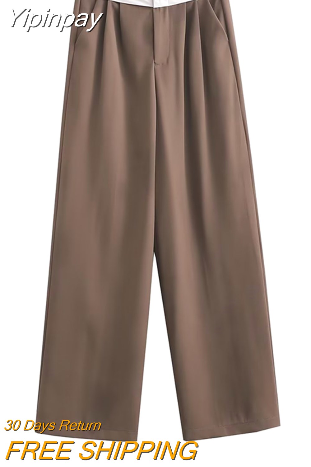 Yipinpay 2023 Fashion Y2k Women's Pants Summer Wide Leg Pants Female Casual Loose Low Waist Trousers Ladies Chic Folds Pant