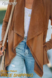 Yipinpay winter women's coat new casual Long Sleeve Waterfall Neck Coat Cardigan tops fall outfits women Daily Plain autumn female