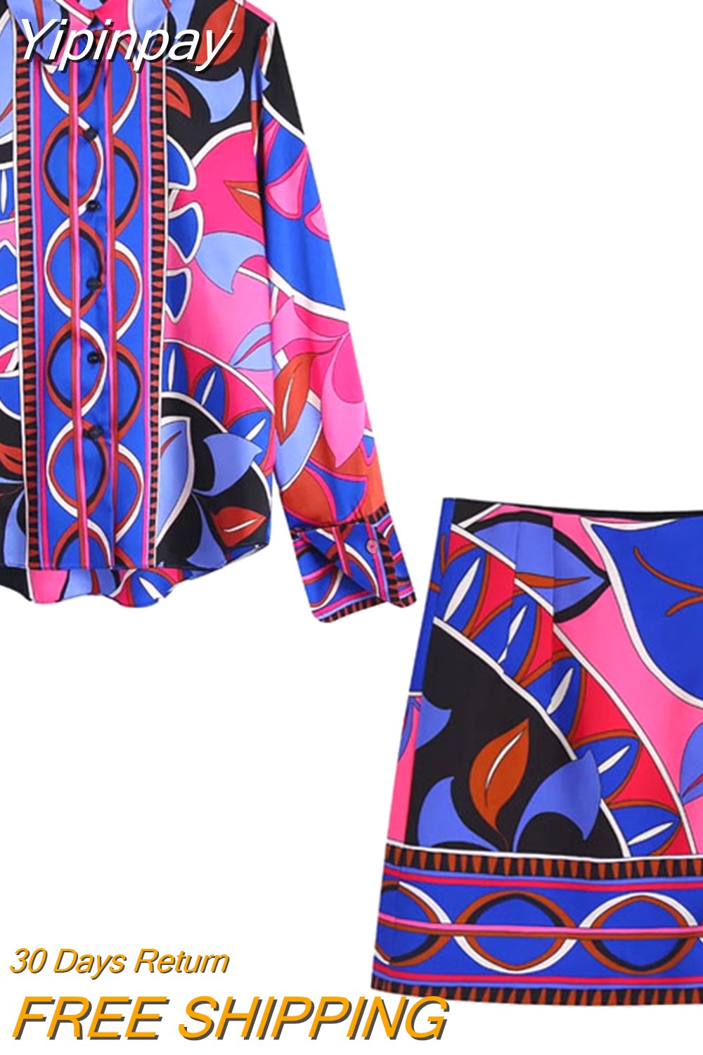 Yipinpay 2023 Print Bermuda Shorts Woman High Waist Short Pants Women Summer Y2k Fashion Pockets Beach Baggy Casual Shorts Sets