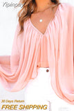 Yipinpay Detail Backless Ruched Batwing Sleeve Top Fashion Woman Blouses Shirt 2023 Clothing T-Shirts Pullover Tops