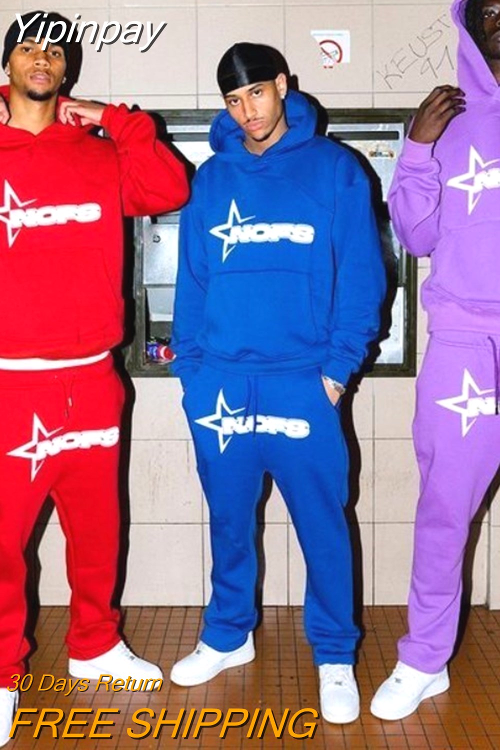 Yipinpay Popular Letter Print Hoodies Men Y2K New Harajuku Hip Hop Sweatshirts Punk Rock Casual Loose Pullovers Hot Fashion Hoodie