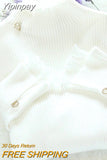 Yipinpay bottoming sweater fake two-piece pullover lace lotus leaf fungus edge collar top female autumn summer new bell sleeves