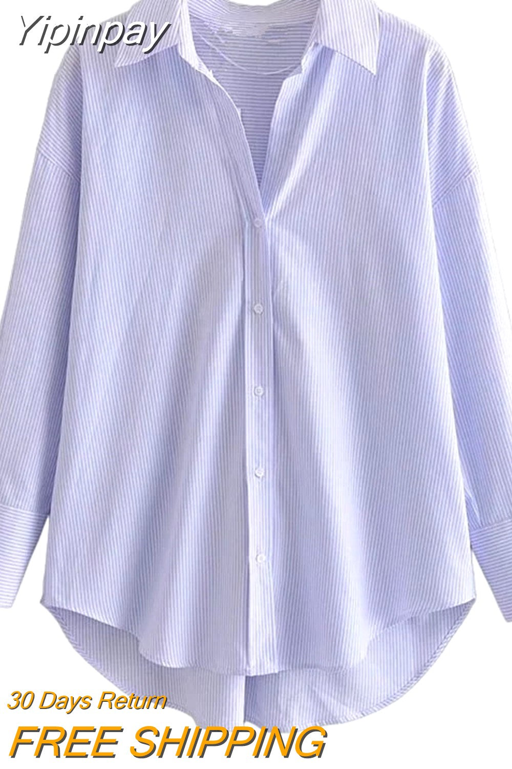 Yipinpay Top Woman Yellow Button Up Shirt Women Long Sleeve Spring 2023 Office Blouse Female Asymmetric Hem Chic Pink Shirt