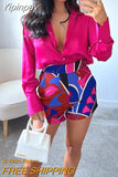 Yipinpay 2023 Print Bermuda Shorts Woman High Waist Short Pants Women Summer Y2k Fashion Pockets Beach Baggy Casual Shorts Sets