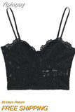 Yipinpay 2023 Black Lace Top Female Sexy Corset Crop Top Women Woman Orange Cut Out Tank Tops Backless Summer Bustier Tops Y2k Camis