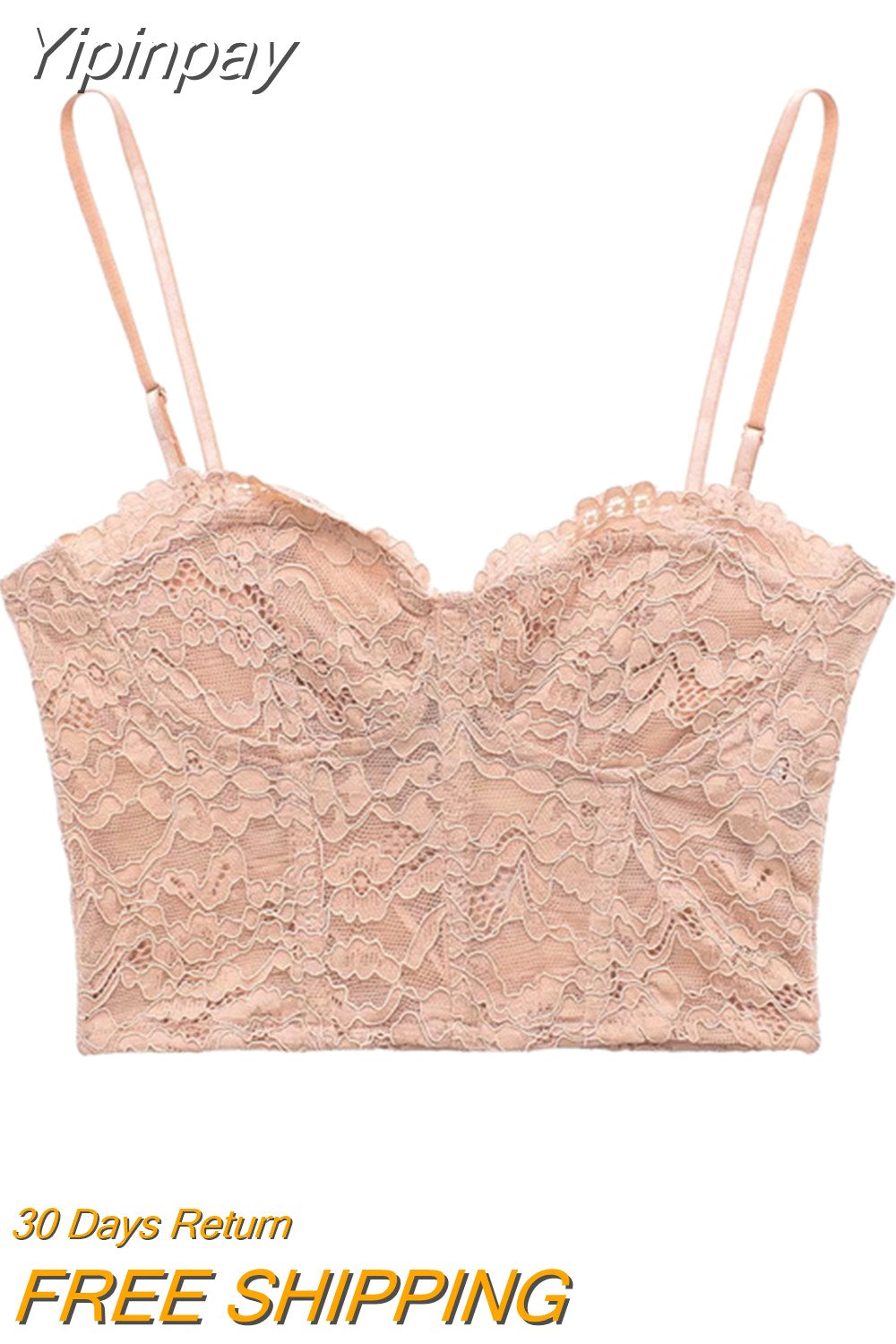 Yipinpay 2023 Lace Corset Top Female Black Crop Top Women Cut Out Sexy Tank Top Woman Orange Rosy Backless Summer Bustier Tops Y2k
