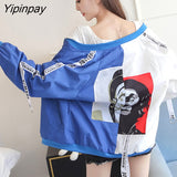 Yipinpay Women 2023 New Women's Basic Jacket Fashion Thin Girl Windbreaker Outwear Bomber Female Baseball Women Men Coat