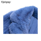 Yipinpay Newest Faux Fur Coat 2023 Fleece Cardigan Jacket Female Winter Thicken Coat Women Overcoat Casual Warm Plush Mujer Chaqueta