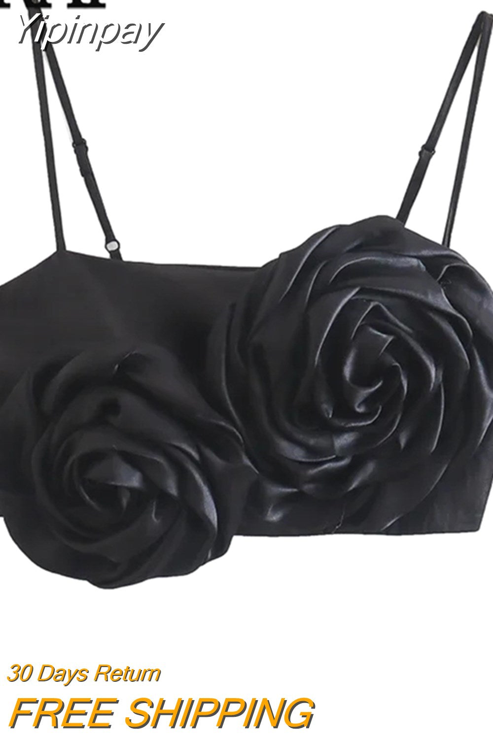 Yipinpay Black Floral Crop Top Women White Sexy Tank Top Woman 2023 Off Shoulder Summer Tops Y2k Streetwear Party Corset Top Female