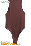 Yipinpay 2023 Fashion Bodysuit Women Summer Multicoloured O-Neck Sexy Woman Jumpsuit Tops Ladies Casual Skinny Bodysuit Romper
