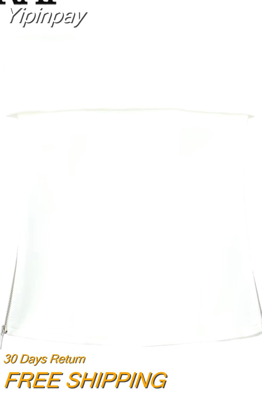 Yipinpay Off Shoulder Corset Top Women Zipper White Tube Top Female Backless Sexy Tops Woman Bustier Sleeveless Streetwear Y2k Tops