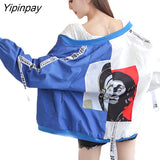 Yipinpay Women 2023 New Women's Basic Jacket Fashion Thin Girl Windbreaker Outwear Bomber Female Baseball Women Men Coat