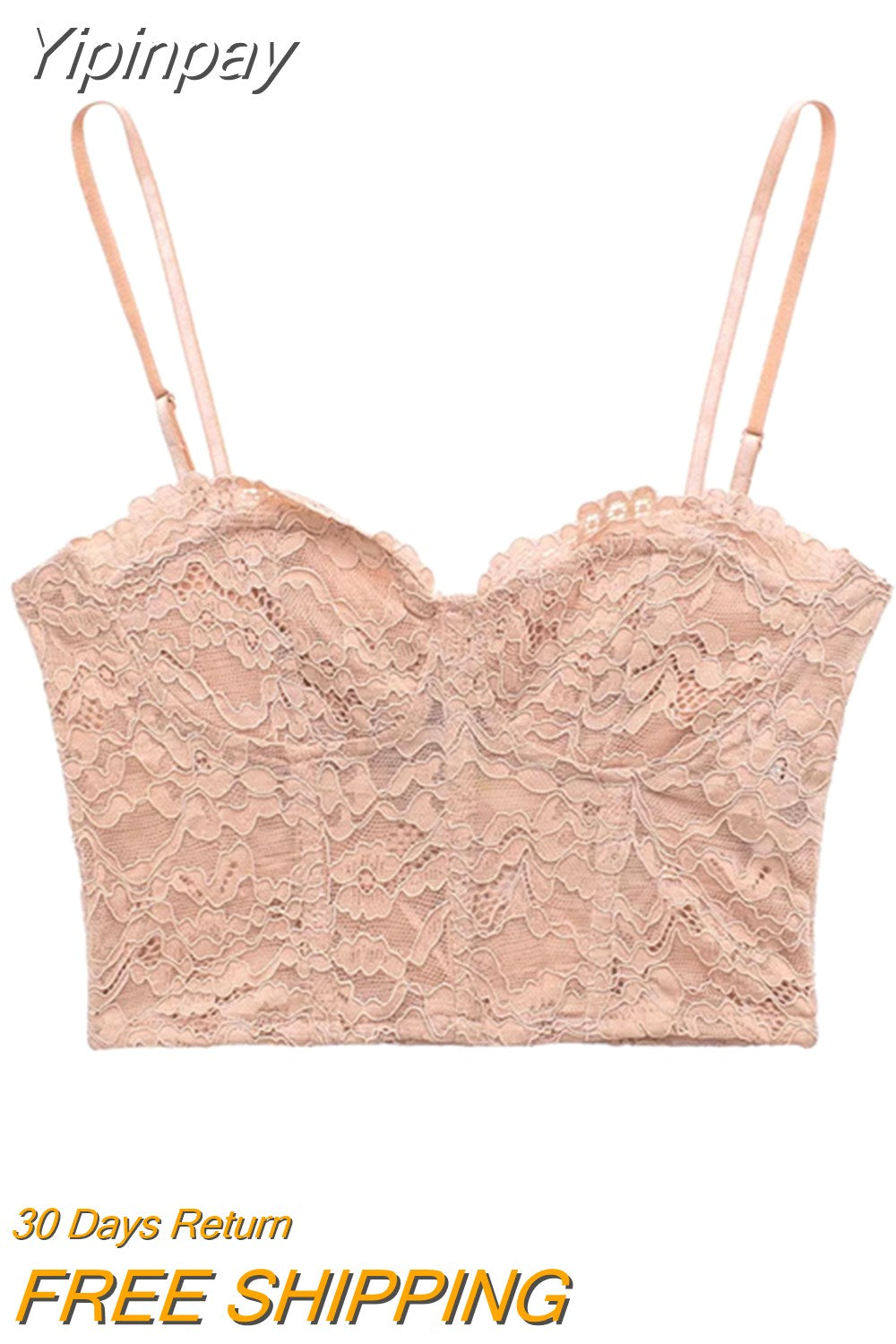 Yipinpay 2023 Black Lace Top Female Sexy Corset Crop Top Women Woman Orange Cut Out Tank Tops Backless Summer Bustier Tops Y2k Camis