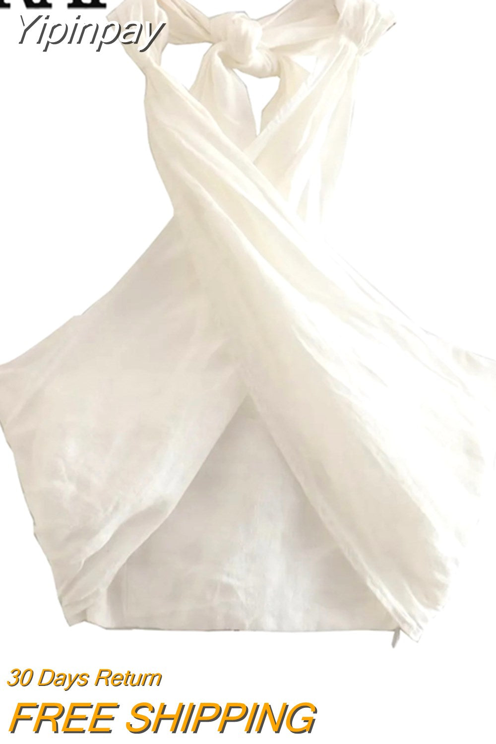 Yipinpay 2023 White Crop Top Women Backless Halter Top Female Off Shoulder Summer Sexy Woman Tops Y2k Streetwear Orange Tank Tops