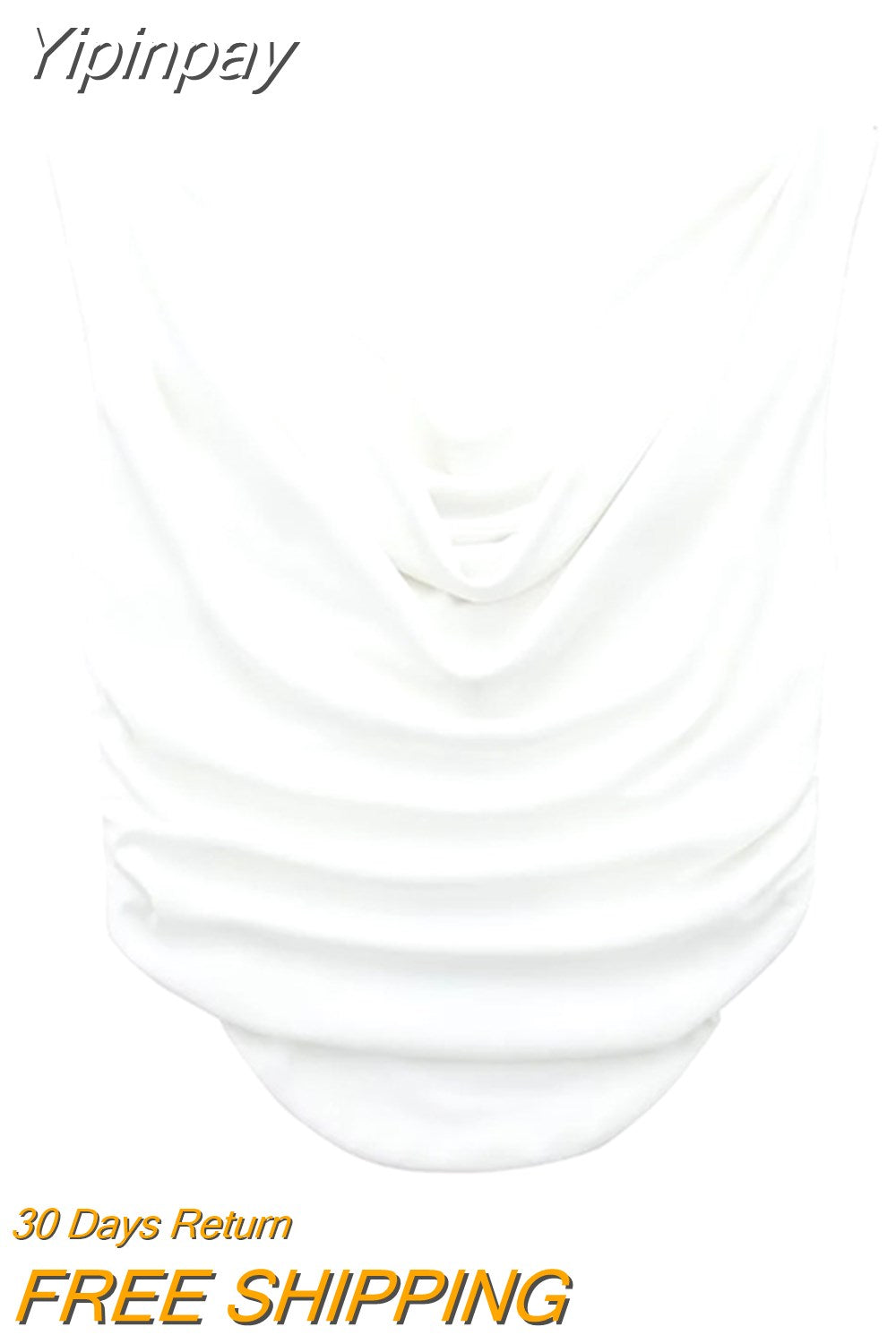 Yipinpay 2023 Pink Crop Top Women Ruched Tank Tops Y2k Streetwear Sleeveless Sexy Tops Woman Fashion Asymmetric Summer White Top