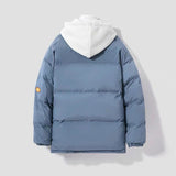 Yipinpay Thicken Women Coats And Jackets Winter Casual Fake Two Piece Cotton Jacket Stitching Hood