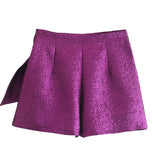 Yipinpay 2023 Purple Bow Skirt Shorts Woman Knot High Waist Skorts Sexy Fashion Shorts Women Y2k Streetwear Shiny Party Bottoms