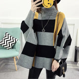 Yipinpay Winter Shawl Warm Casual Loose Knitted Tops 2024 Women Pullover Female Sweater Fashion