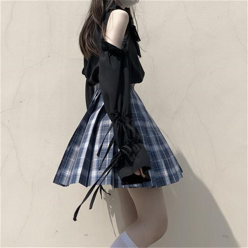 Yipinpay Summer Women Blouses Long sleeve Sweet Off Shoulder Girl Sweet Tops Lace up Peter pan collar female blouses blusas mujer