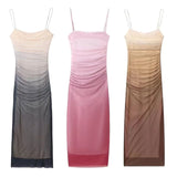 Yipinpay Summer Silk Screen Printed Pleated Garter Dress 3067254 716