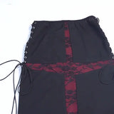 Yipinpay Summer 2024 New Hip Skirt Dark Wind Sexy Cross Splicing Basic Tie-Up Half-Skirt Woman