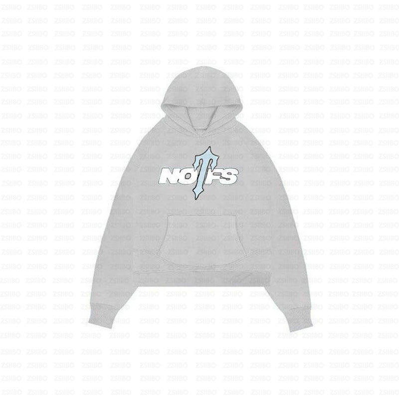 Yipinpay Tide Brand NOFS Printing Sports Suit Retro Loose Hooded Sweater Autumn And Winter Men's And Women's Casual Trousers