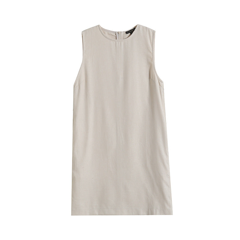 Yipinpay Spring Style Casual Minimalist Elegant Sleeveless Dress