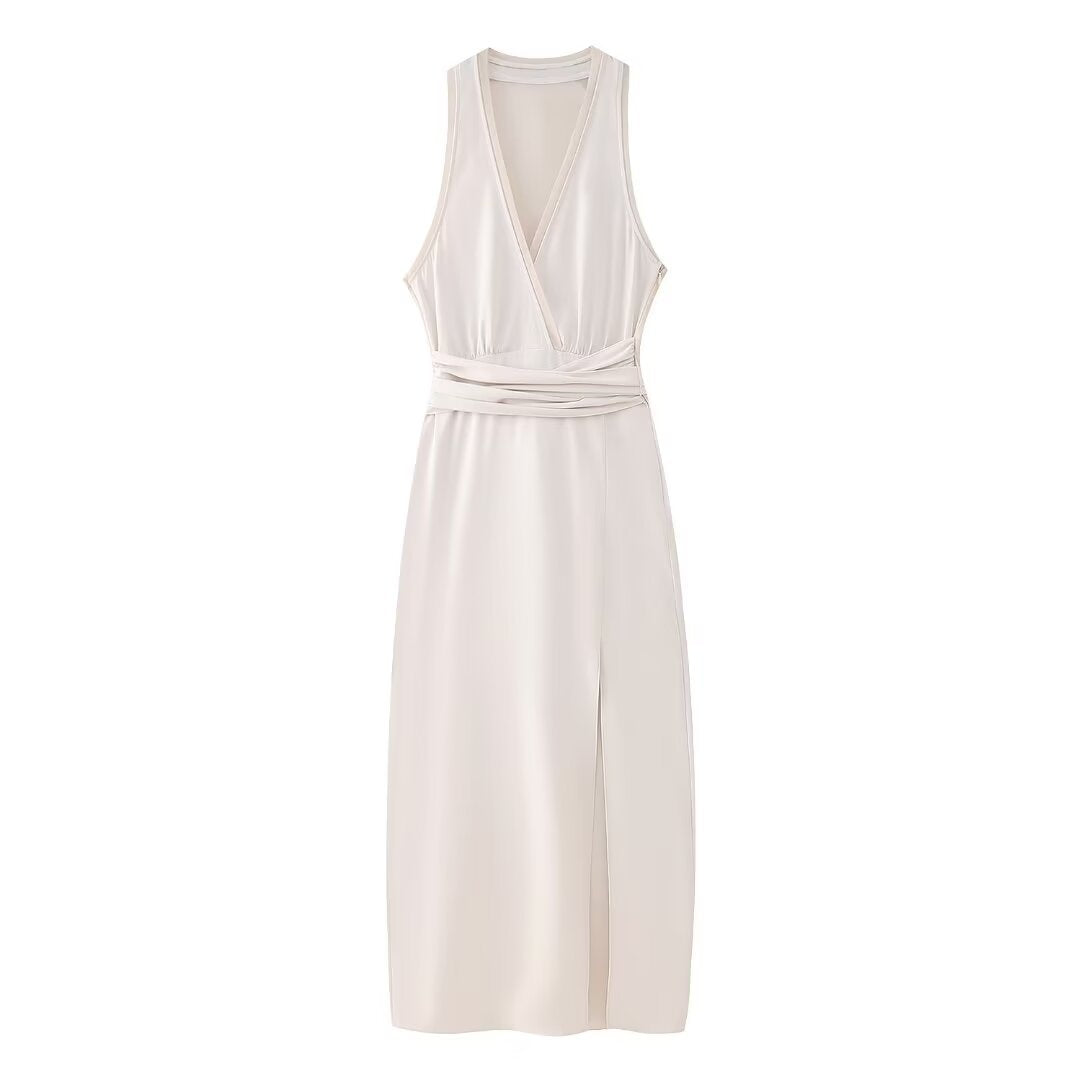 Yipinpay New Translucent V-Collar Dress 7969027