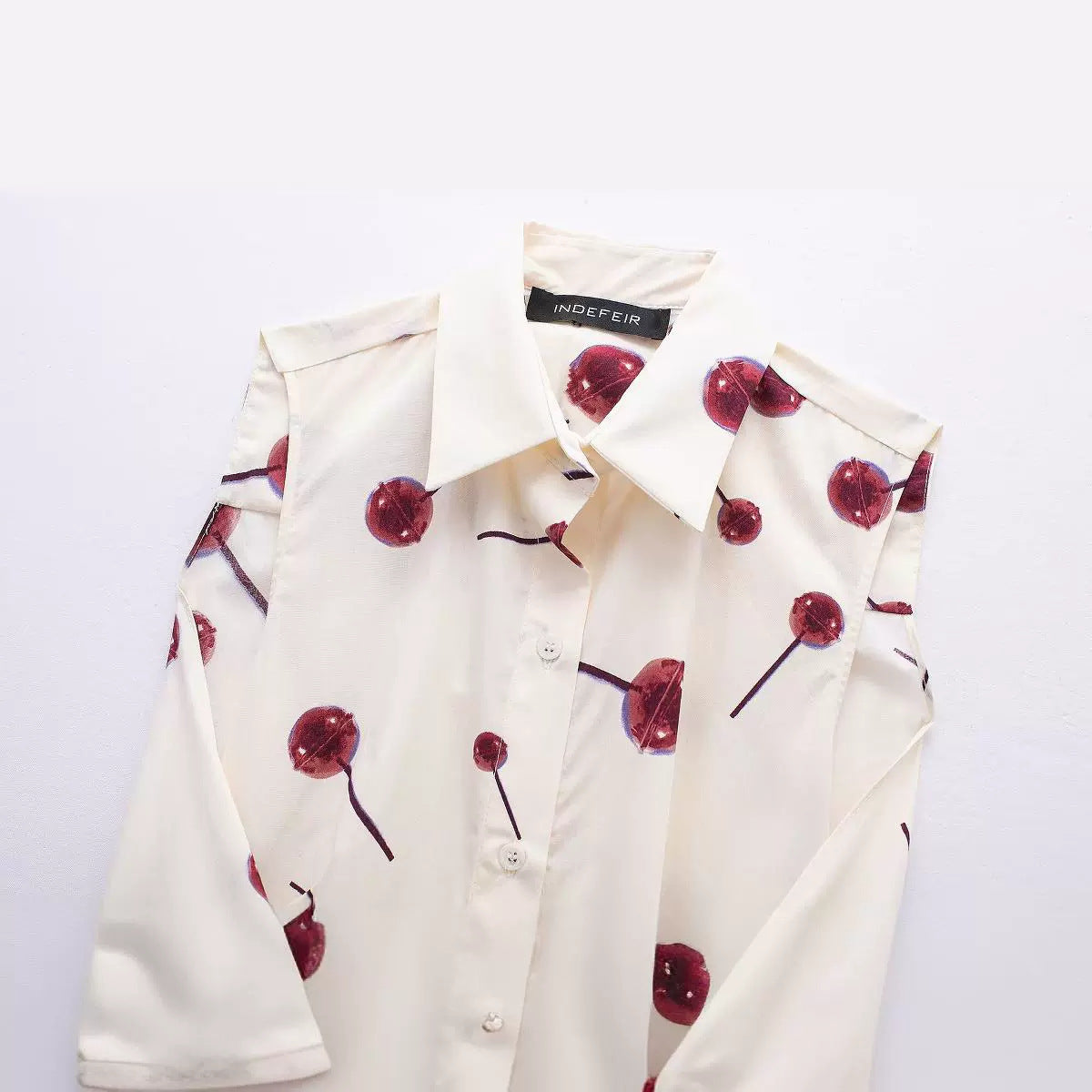 Yipinpay 2024 New Street Style Printed Poplin Shirt Dress 3089144