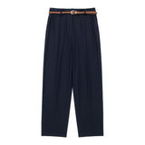 Yipinpay New Braided Ribbon Decorative Blended Straight Leg Pants 2753028