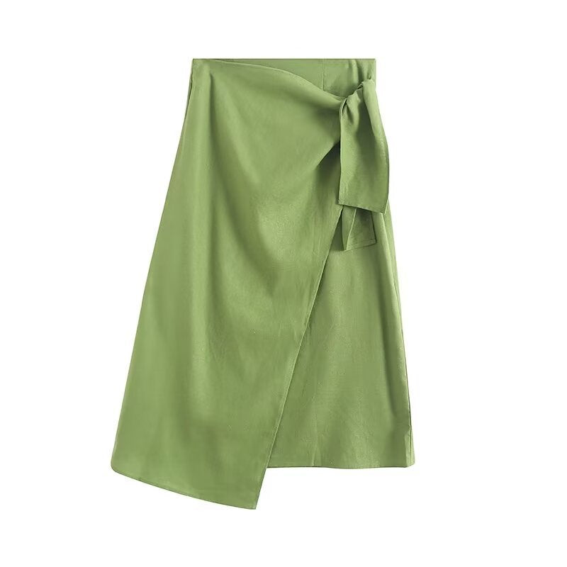 Yipinpay New Spring Style Split Design Feels Slim And Shows A Lean Half-Length Skirt.