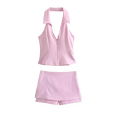 Yipinpay Collar Blouse 2796777 Low Waist Skirt 3067407 Suit