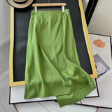 Yipinpay New Spring Style Split Design Feels Slim And Shows A Lean Half-Length Skirt.