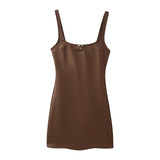 Yipinpay New Spring Silk Satin Lingerie Style Slim Sling Dress 3152306